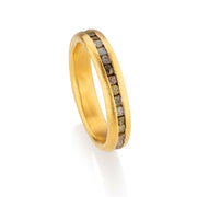 Todd Reed ring made with 22k yellow gold, sterling silver, and raw diamond cubes (~1.88ct)